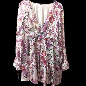 Free People Women's Closer to the Heart Floral Summer Mini Dress (XS)